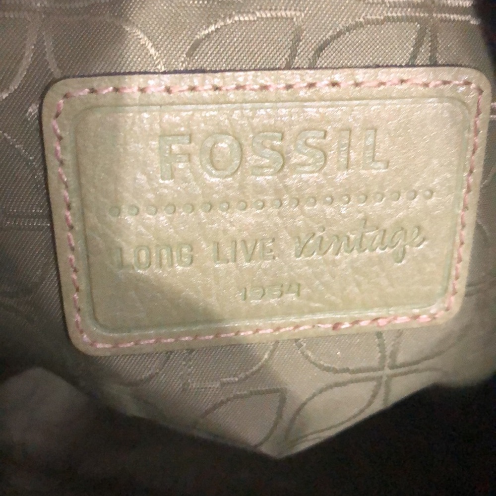 **MINT** Fossil Olive Green Leather Shoulder Bag - Picture 12 of 12
